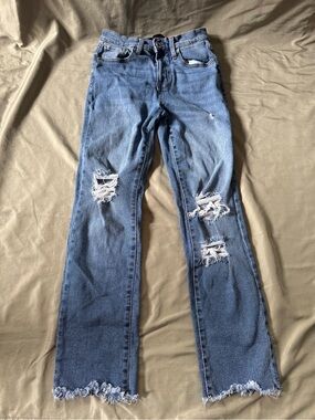 Kendall+ Kylie High Rise Distressed Slim Jeans size 1/25